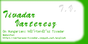 tivadar varteresz business card